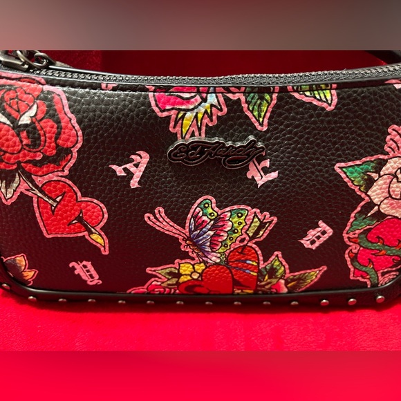 Ed Hardy Satchel Purse Covertible Tote to Crossbody Bag  New - Picture 2 of 10